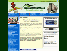 Tablet Screenshot of greensborofinder.com